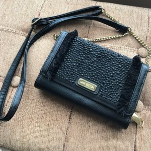 black tassel rhinestone crossbody bag